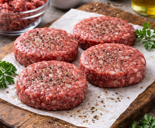 8oz Burger Patties Fresh Box