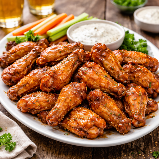 Chicken Wings Plain Fully Cooked Frozen (Halal) 4Kg Box